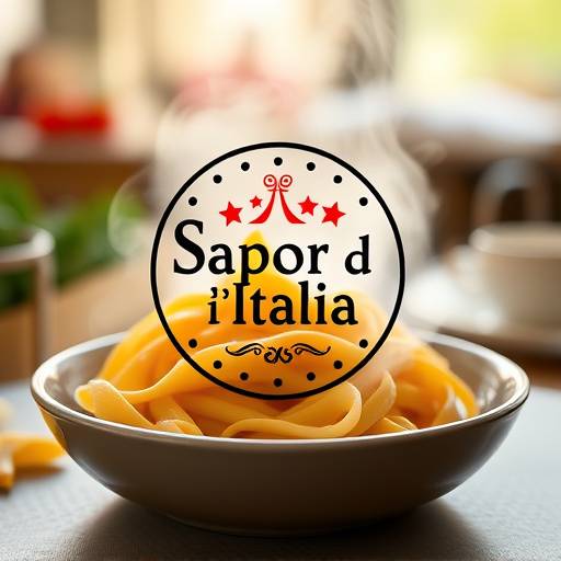Logo di Sapori d'Italia con un piatto di pasta fumante