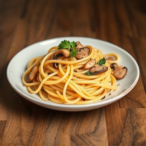 Un invitante piatto di Tagliatelle ai Funghi Porcini freschi
